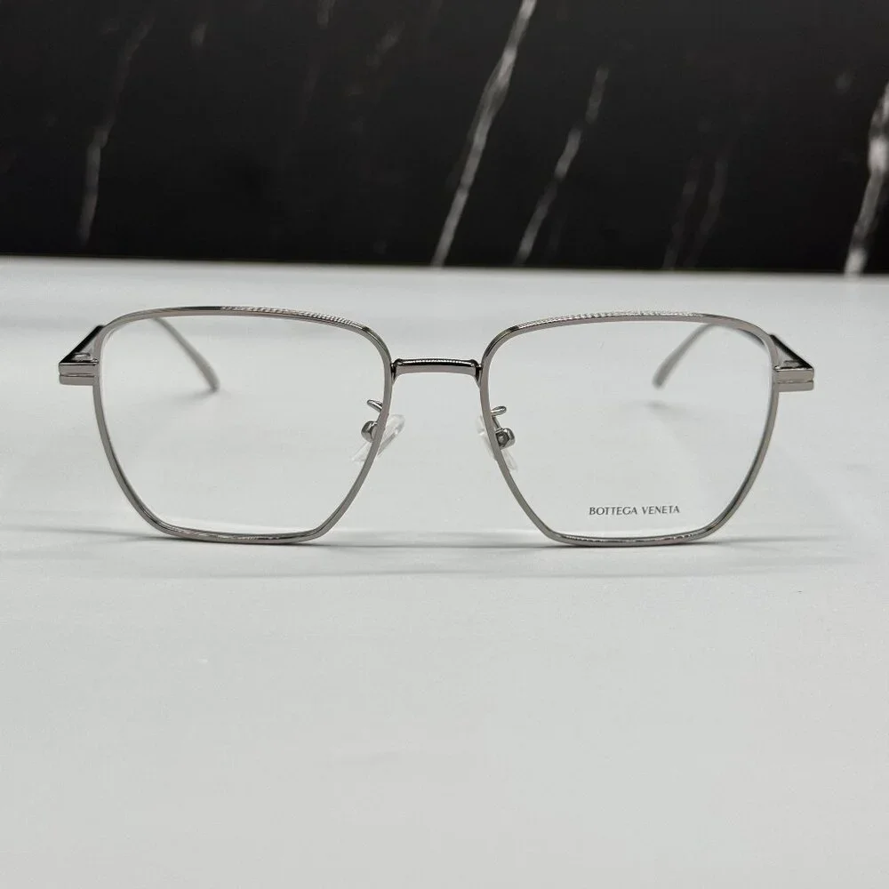 NEW BOTTEGA VENETA BV1015O 003 SILVER UNISEX EYEGLASSES BOTTEGA VENETA